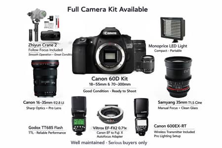 List of equipment for sale