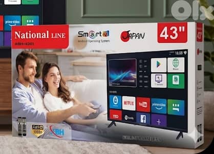 smart tv 43inch NATIONAL JAPAN with 2 remote