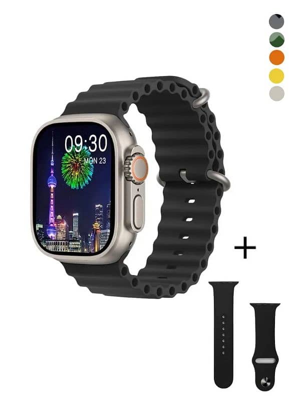 Ultra 9 Touch Screen Bluetooth Smartwatch With Charger & Extra Strap 4