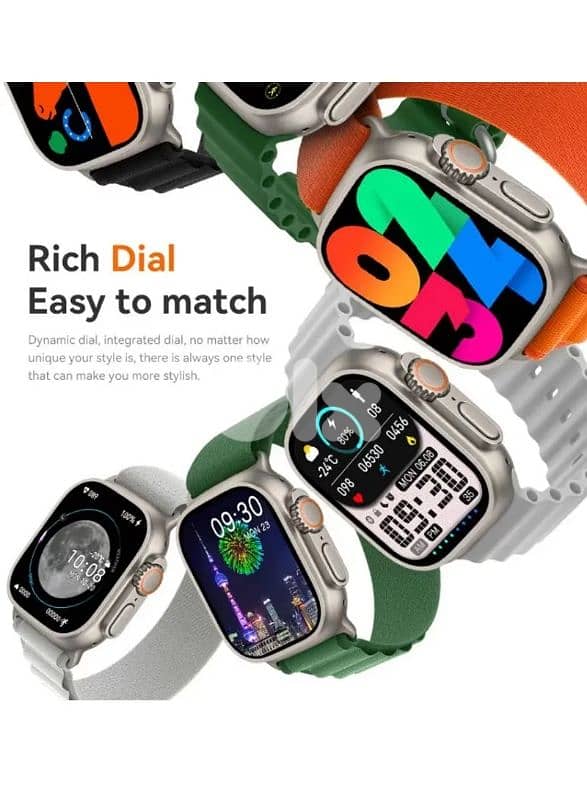Ultra 9 Touch Screen Bluetooth Smartwatch With Charger & Extra Strap 6