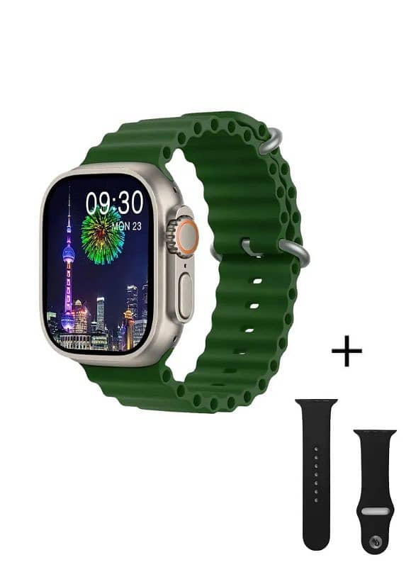 Ultra 9 Touch Screen Bluetooth Smartwatch With Charger & Extra Strap 11