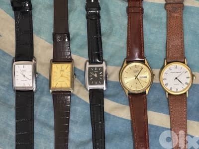 Classic & Tank Style Vintage Watch Collection - 5 Watches