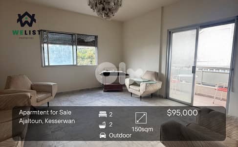 Apartment for sale in Ajaltoun شقة للبيع قي منطقة عجلتون