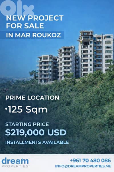 New Under-Construction Project for Sale In Mar Roukoz mar0379dpea