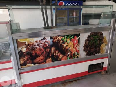 القطة عدة  سناك حالة جيده،براد طاولة سندويش،ستانلس مكنة شورما،باربكيو