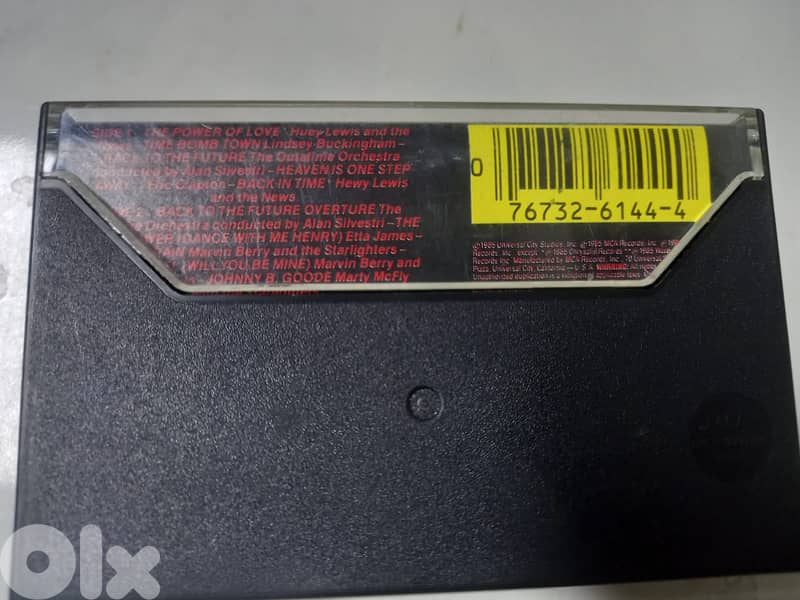 Back to the Future original motion picture soundtrack tape MCA 1985 2