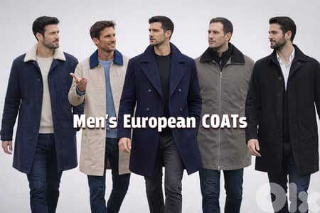 Male COATs from the Finest European Brands