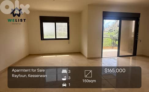 Apartment for sale in Rayfoun شقة للبيع قي منطقة ريفون