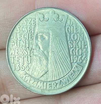 عملة قديمة ١٠ زلوتي بولندا تذكاري الملك كازيمير الكبير