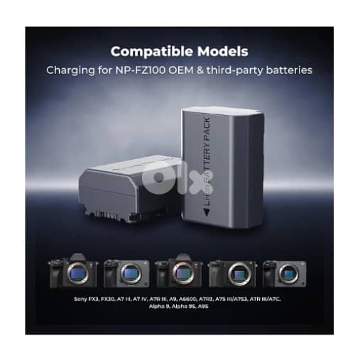 K&F SONY NP-FZ100 BATTERY AND CHARGER-KF28.0089 2