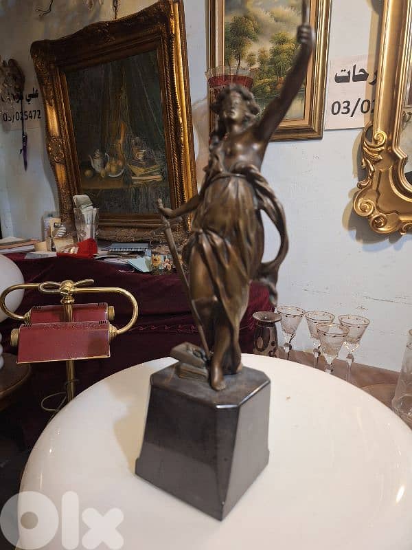french After Alois Mayer Bronze Themis Goddess of Justice 1