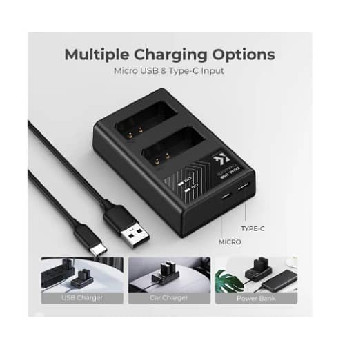 K&F CANON LP-E10 BATTERY DUAL CHARGER-KF28.0028 2
