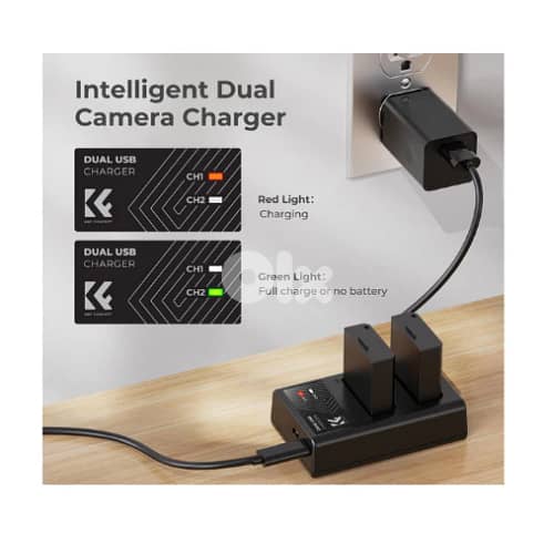 K&F CANON LP-E10 BATTERY DUAL CHARGER-KF28.0028 3