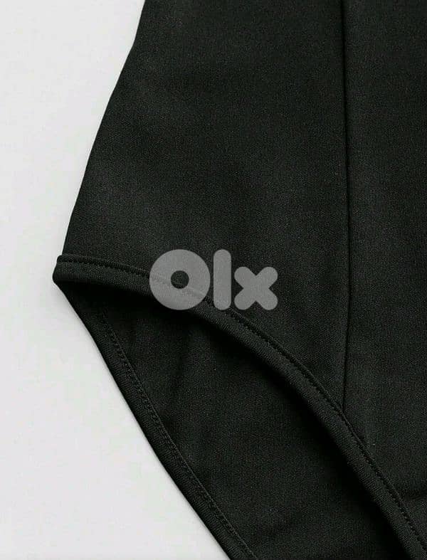 New Woman Casual Simple Black Bodysuit 3