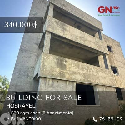 For Sale Building in Hosrayel 1400m² 5 Apart (280m²each) ONLY for 340K