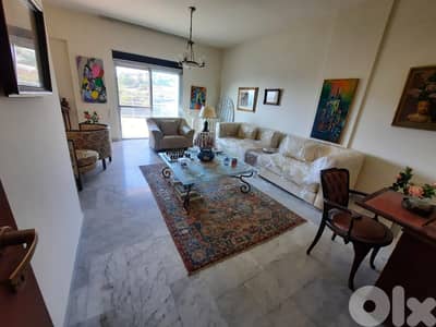 Furnished Apartment for Rent in Naccache – Open Sea & Mountain View