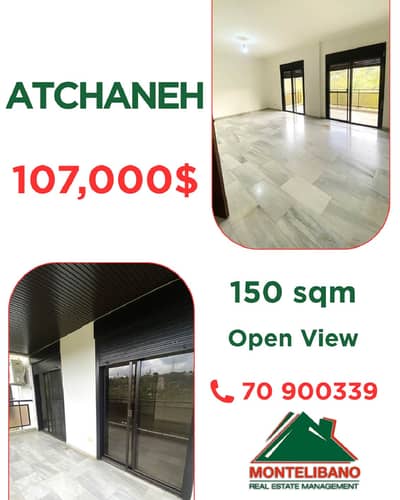 150 sqm Apartment For Sale in Atchaneh عطشانة with Open Mountain View