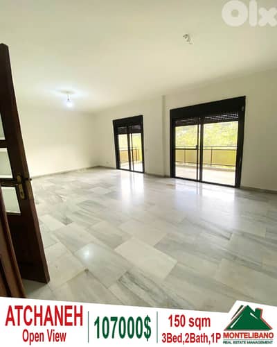 150 sqm Apartment For Sale in Atchaneh عطشانة with Open Mountain View