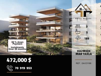 under construction apartments for sale in mar takla Hazmiyeh