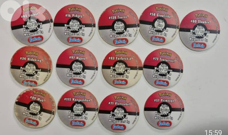 pokemon fantasia pogs 1