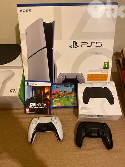 ps5 slim Europe 2 original controller & call of duty, Minecraft