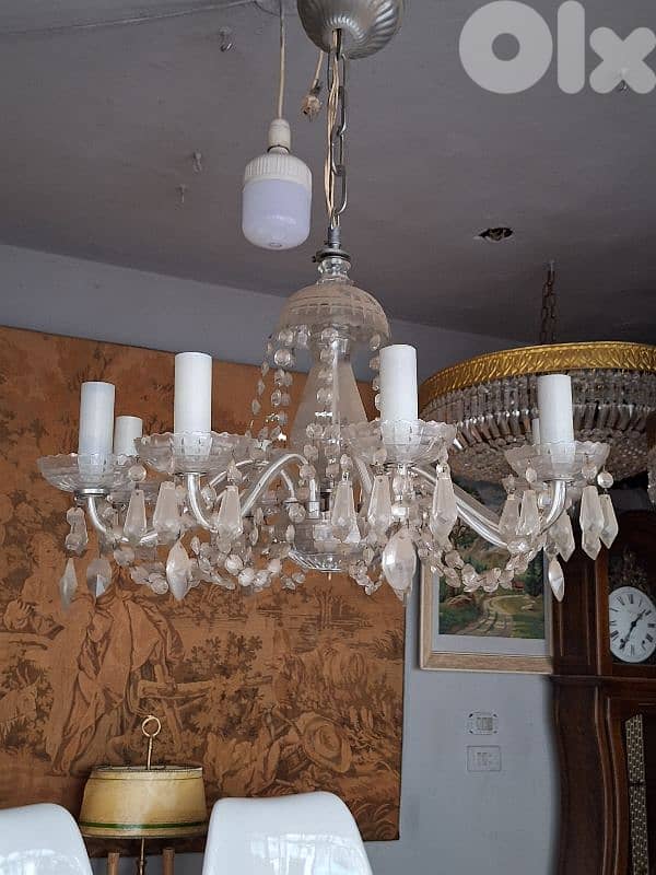 czech antique crystal chandelier 2