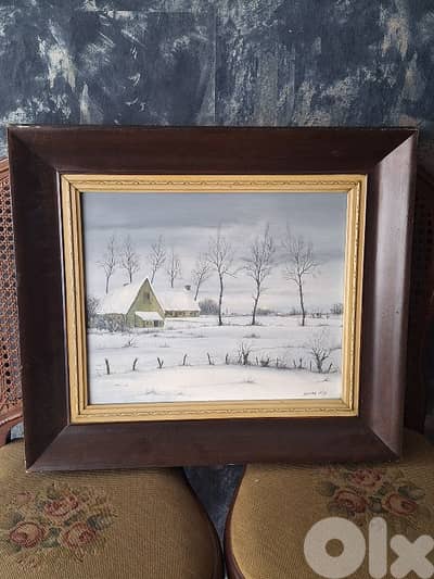 antique european oilpainting