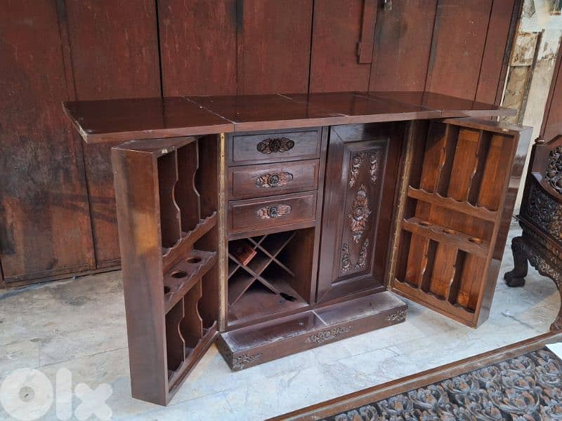 antique eastern wooden massif wood bar 2
