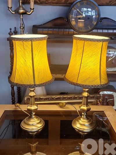 2 italian brass lamps