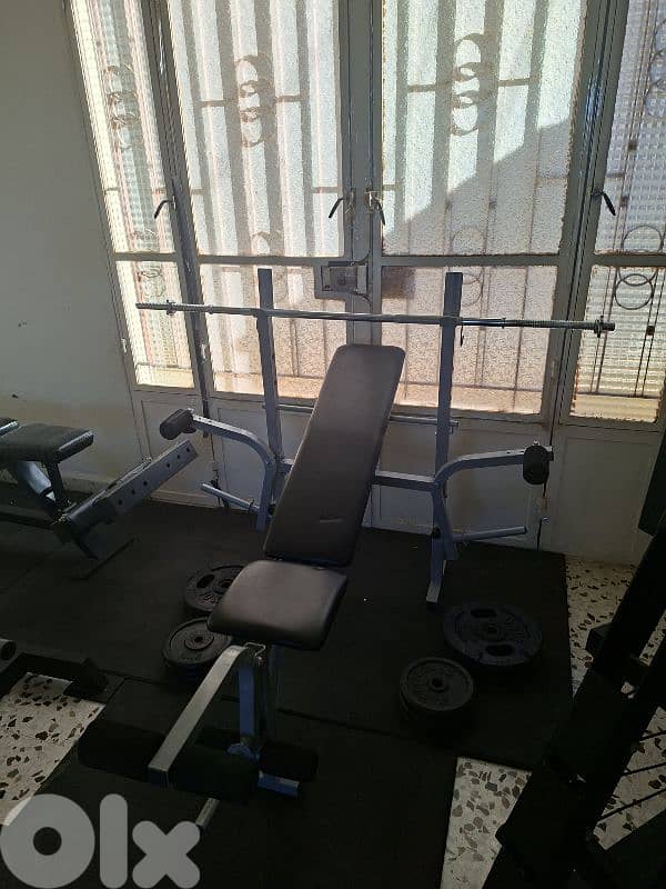 Bench + axe + 70kg 1