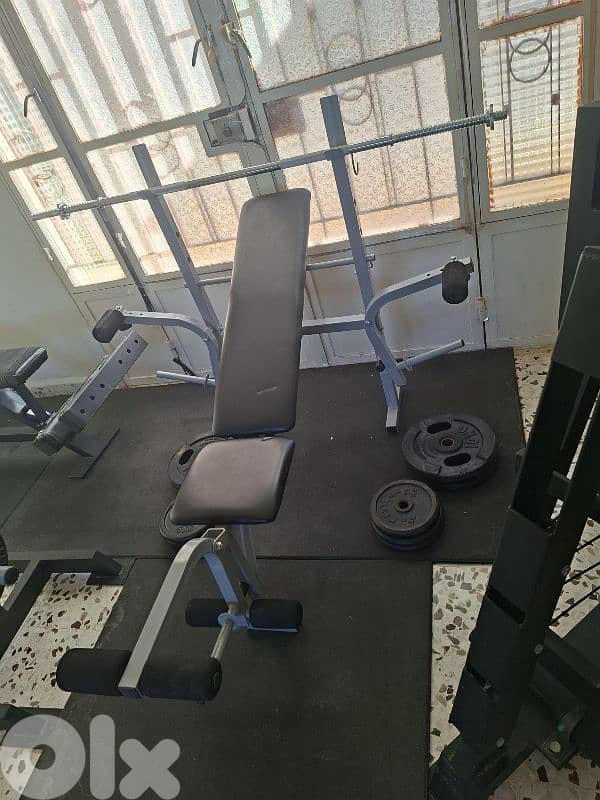 Bench + axe + 70kg 2