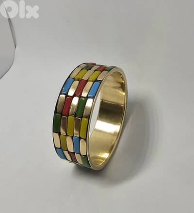 15$ brass bakelite multi color bracelet