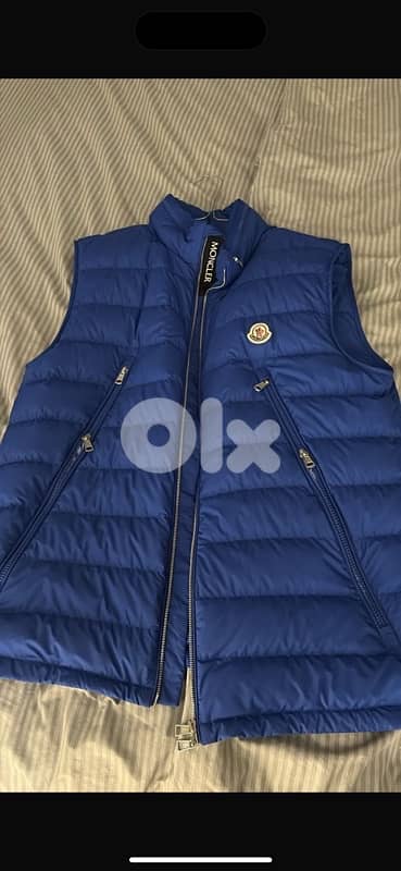 MONCLER GILET BLUE WITH TAGS XXL FITS EASILY XL