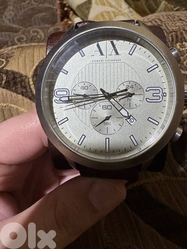 A|X ARMANI EXCHANGE WATCH CRHONOGRAF ORIGINAL WATCH WITH A WIDE BROWN 1