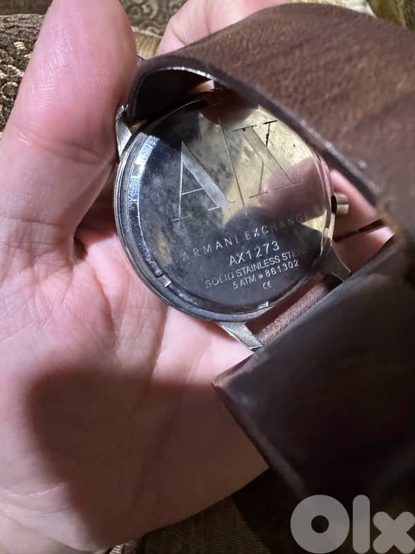 A|X ARMANI EXCHANGE WATCH CRHONOGRAF ORIGINAL WATCH WITH A WIDE BROWN 3