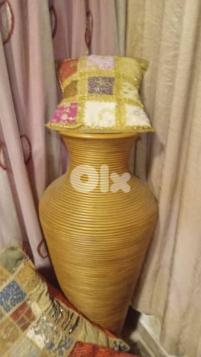 Large Wicker Floor Vase made in Malaysia