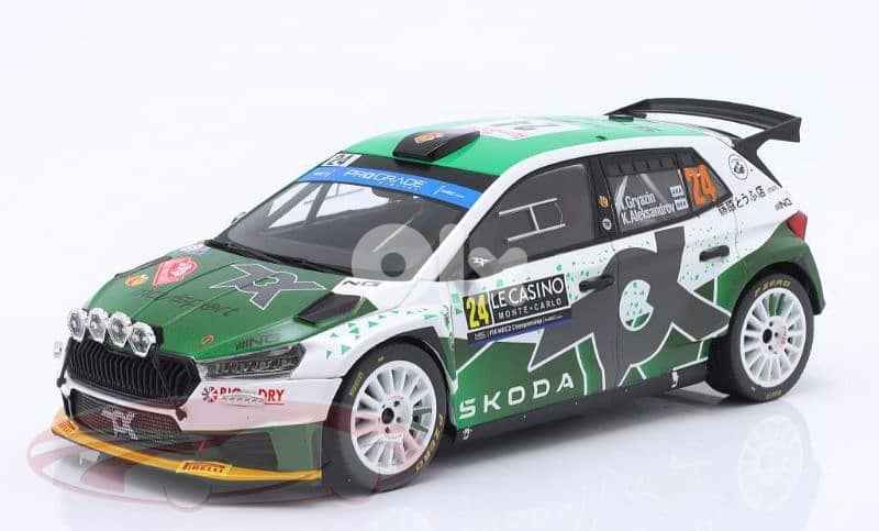 Skoda Fabia RS (Rally Monte Carlo 2023) diecast car model 1;18 1