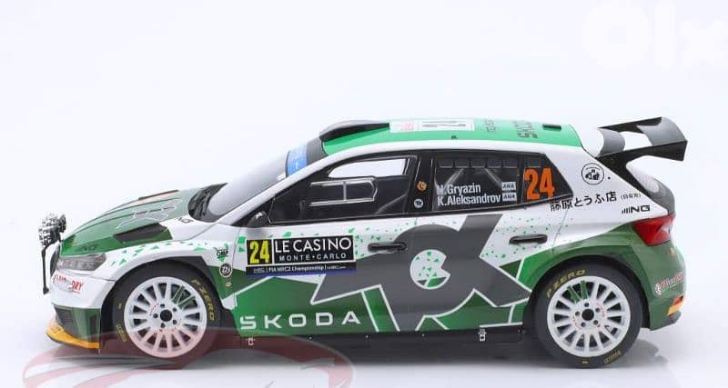 Skoda Fabia RS (Rally Monte Carlo 2023) diecast car model 1;18 2