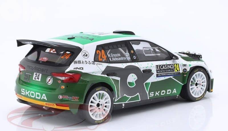 Skoda Fabia RS (Rally Monte Carlo 2023) diecast car model 1;18 3