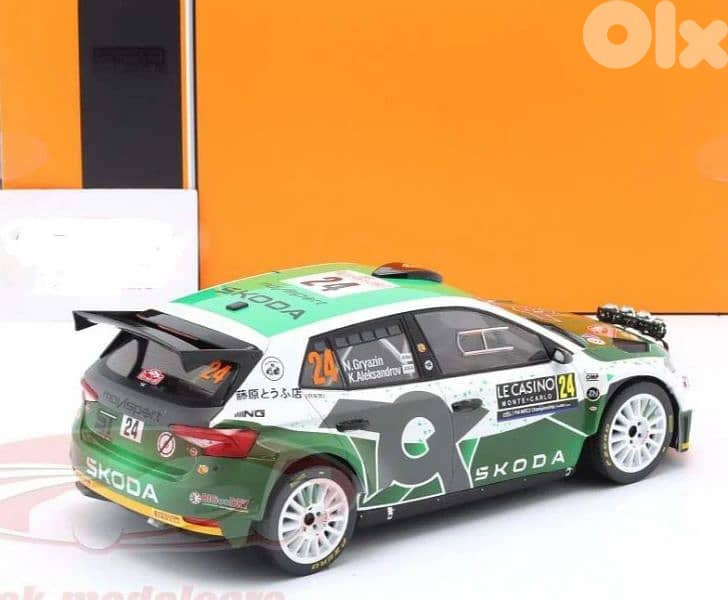 Skoda Fabia RS (Rally Monte Carlo 2023) diecast car model 1;18 4
