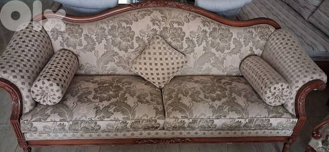 صالون خشب سنديان السعر ١٥٠٠