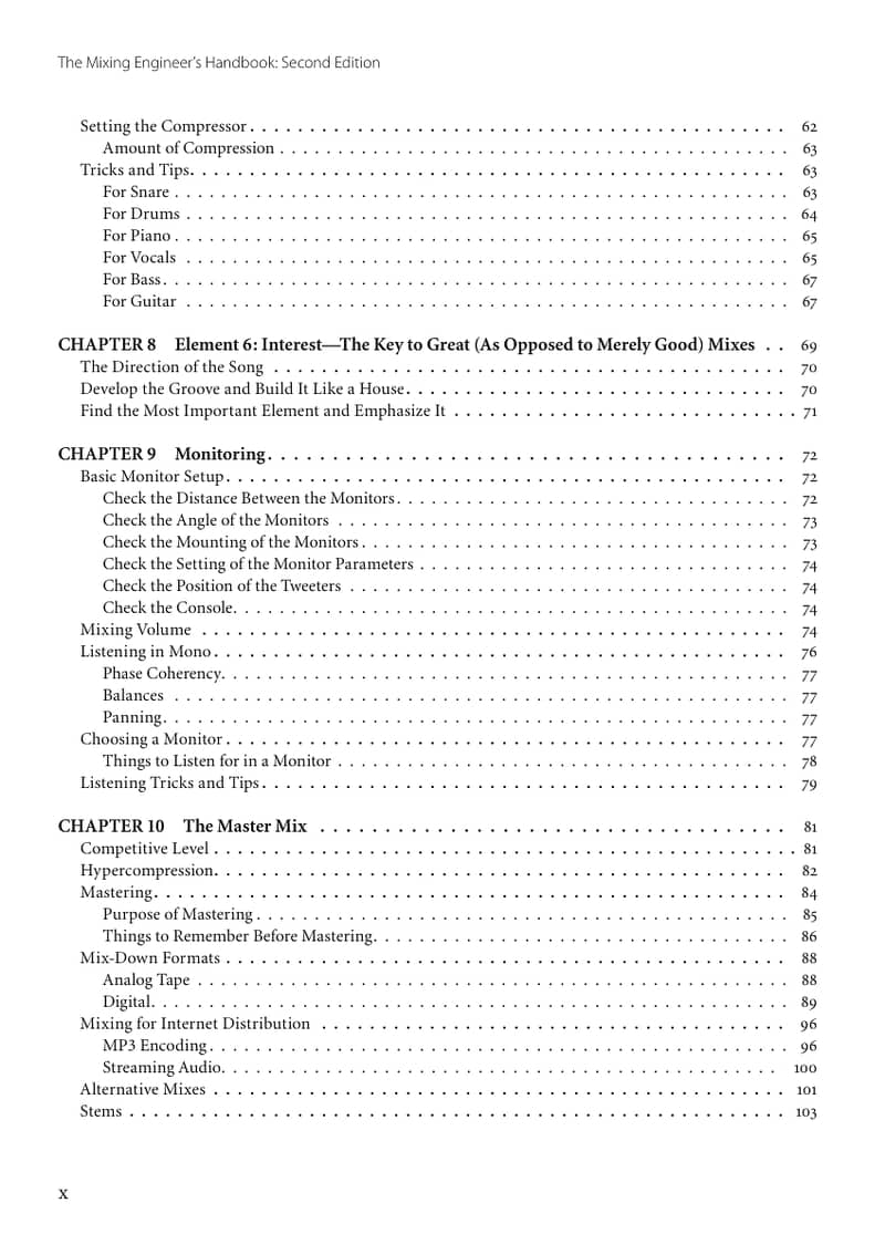 The Mixing Engineer's Handbook Second Edition (eBook) 9