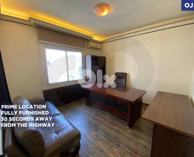 Fully furnished office/Zalka/زلقا/strategic location/ REF#OJ134957 !