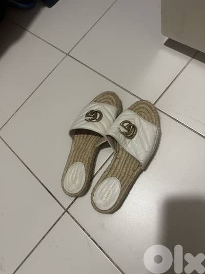 Women’s Gucci GG marmont Espadrille Sandals White