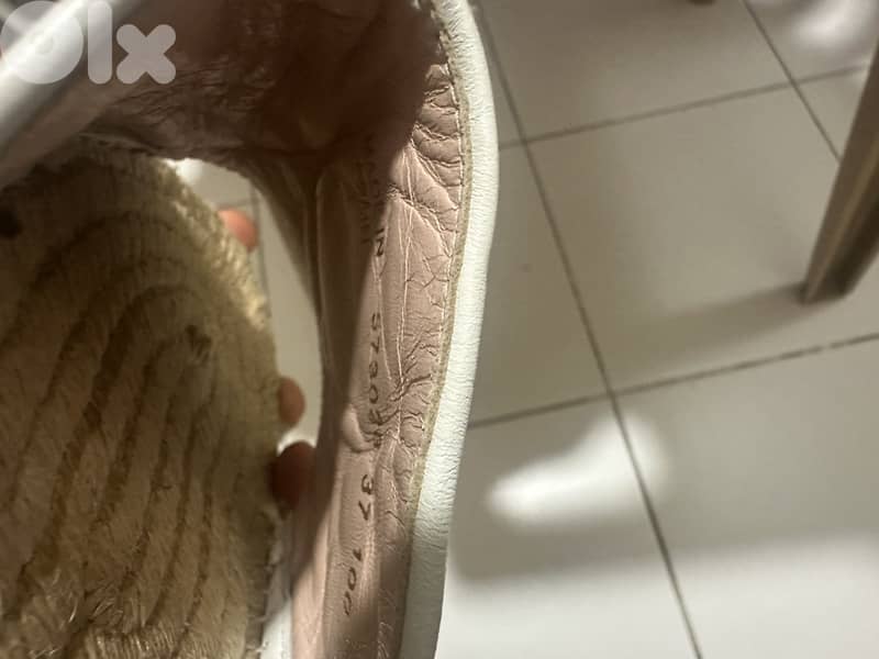 Women’s Gucci GG marmont Espadrille Sandals White 4