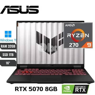 BRAND NEW SEALED ASUS TUF RYZEN 9 / 32G DDR5/ 1 TERRA NVME/ RTX 5070