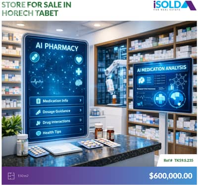 "Prime location" 150m2 pharmacy 4sale in Horch Tabet - حورش تابت