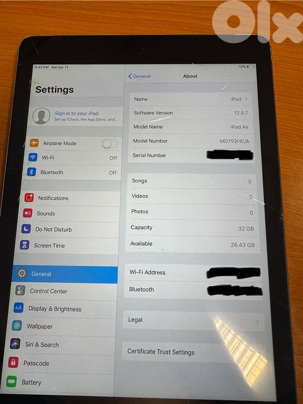 iPad Air 1 32gb 2
