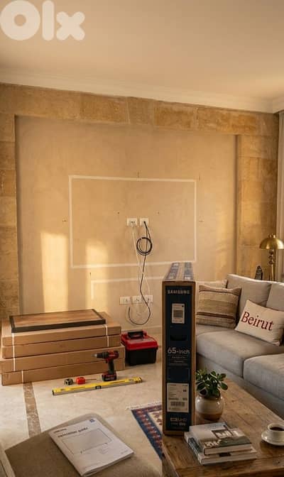 Modern TV Unit Design​Custom TV Wall Unit lebanon​طاولات تلفزيون مودرن