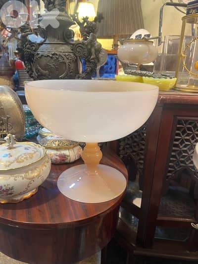 Frensh Grande coupe en opaline vieux rose جاط اوبلين فرنسي لون زهري